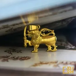 ESH Stylish Rich Look Good Quality Gold Plated Sri Lanka flag lion pendent for men