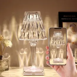 Diamond Crystal Rechargeable Table Lamp
