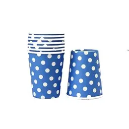 10 Pcs Polka Dots Paper Cups - Disposable Party Paper Cups for Birthday, Wedding Parties