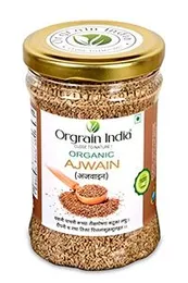 Orgrain India Organic Ajwain Whole 130g | Carom Seeds | Settles The Stomach & Improves Digestion | Weight Loss (FROM INDIA)SAB