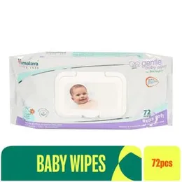 Himalaya BABY Gentle wipes (72) Plant Based Fabric | 100% Biodegradable | Skin Friendly pH | Clinically Tested.