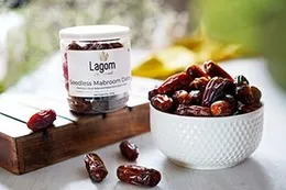 Lagom Gourmet Seedless Mabroom Dates 250g | Saudi Arabia Dates | All Natural | No Preservatives | No Added Sugar | Gluten Free | Vegan | Plant Based |