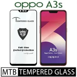 OPPO A3s Branded MTB High Quality Screen Protector Full Glue 9D MTB tempered Glass for OPPO A3s