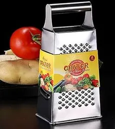 4 Sided Grater Stainless Steel with Handle, Grater for Parmesan Cheese, Ginger, Vegetables
