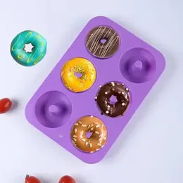 6 HOLE SILICONE DONUT DESIGN MOLD