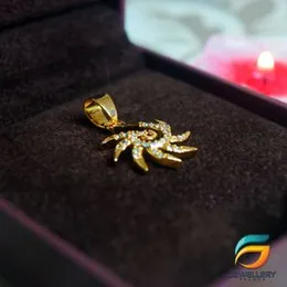 Gold Plated Beautiful Sun Theme Pendant Fashion and Stylish Design For Ladies