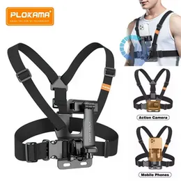 Plokama CX-10 Chest Mount Camera Holder â Adjustable Phone & Action Camera Chest Strap
