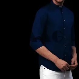 TAAG Premium Linen Long sleeve Shirt â Dark Blue