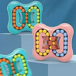 Fidget Finger Tip Rotation Spinning Magic Bead Cube Rotating Educational Funny Interactive Fingertip Magic Bean