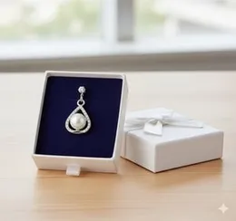 Silver Color Cute Small Pearl Drop Earrings for Women and Girls