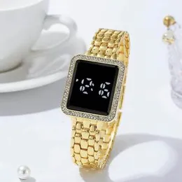 Women Watch 2025 Top Luxury Rhinestone Rose Gold Wrist Watch for Women Fashion Steel Ladies Wristwatches Electronic Clock