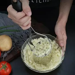 1PC S/Steel Potato Masher Ricer Pumpkin Tomato Fruit Sweet Potato Press Puree Crusher Masher Machine Vegetable Kitchen Essential Potato Masher Stainle