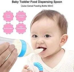 Child Chic Silicone Squeeze Food Feeder with Measuring Spoon New Born Baby Products All, Travelling 0 to 2 Years, Months Gift Pack Summer Kit (Random-