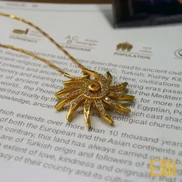 Gold Plated New 1.5MM V-Cut Chain 18/24 Inch with Star & Sun Theme Pendant