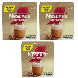 NescafÃ© Cappuccino 12Ã15.5g (186g) â Creamy & Frothy Instant Coffee Mix