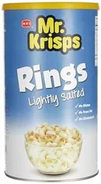 Mr.Krisps Rings Lightly Salted Flavour Can 65 gm(FROM DUBAI)SAM