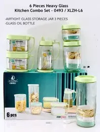 6-piece Qihang Heavy Glass Kitchen Combo Set