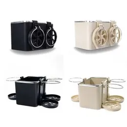 Car Armrest Box with 2 Foldable Cup Holder