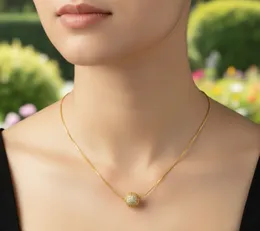 18Inch Short Gold plated Rich look Box chain 01MM Ball 10mm small pendant chain for women