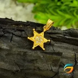 Gold Plated Stare Pendant Guarantee Fashion and Stylish Design for Women.