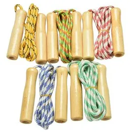 1PC Kids Skipping Rope Jumpping Game Wooden Handle High quality Toy