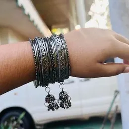 ESH Hight Quality Dull gold, white, black silver color Lover Stylish hanging bangle with stones Eye-catching Design For Women & girls Jewelry gift ite