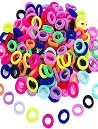 100 Pcs Girls Multi Color Small Hair Tie Band Hair Accessories Elastic Hair Bands Ponytail Holder Small Wool Bands