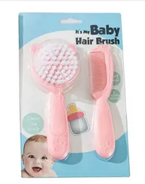 2 Pcs Baby Hair Brush & Comb Set - Portable Newborn Toddlers Soft Hairbrush Massage Comb Set