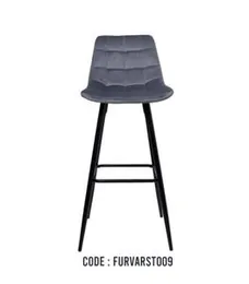 BAR STOOL GREY VELVET 750MM PASSION-75