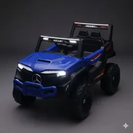 HEAW Kids Electric Ride-On Car â Blue | 2-Seater Rechargeable Toy Car with Remote Control