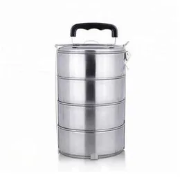 Stainless Steel Tiffin Carrier â 4 Compartment Food and Beverage