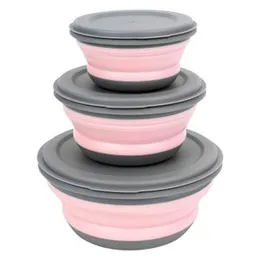 3 In 1 Foldable Silicone Bowl With Lid