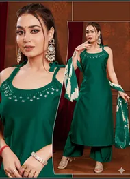 SURABHI Designer Kurta For Women Fashion For Women HEAVY WORK WITH SEQUENCE  3 PCS