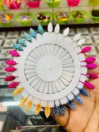 30Pcs Safety Pin Hijab Scarf Pin Rhinestone Ball Brooch Straight Head Pin