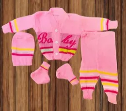 NEWBORN -0- 3 Month Wool Suite Set Baby Dress