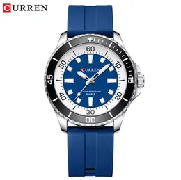Curren Men's Analog Watch | Casual Round Dial with Premium Rubber Strap