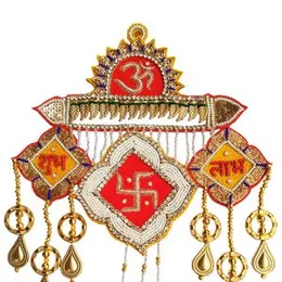 Lovetholy 12inch Door Wall Hangings Home Decor Items Subh Labh Toran for Car Interior, Bedroom, Living Room Decoration (LSL-1) (Design 1) (FROM INDIA)