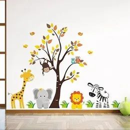 Rawpockets Baby Jungle Animals Story Self Adhesive Wall Sticker (Pack of 3) (FROM INDIA FAAZ)