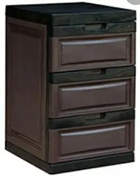 Plastic 3 Drawers Cupboard Damro-Daxer