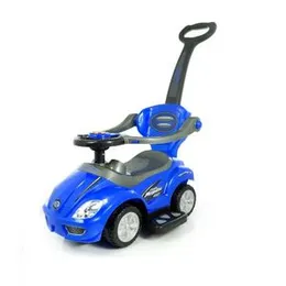Push Ride-On Car with Steering Wheel, Sound Effects & Rear Push Handle for Kids