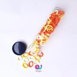 100Pcs Bottle Elastic Hair Bands Set