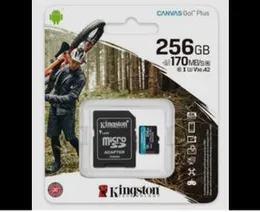 Kingston Canvas Go! Plus 256GB microSDXC UHS-I U3 V30 A2 Memory Card with SD Adapter