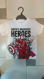 Import Quality Kids T-Shirts for Boys & Girls (Age 2â8) â Half Sleeve, WHITE-2 MARVEL HEROS IRON MAN THOR CAPTAIN AMERICA DESIGN