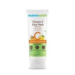 MAMAEARTH Vitamin C Face Wash for Skin Illumination | Gentle & Hydrating Dead Skin Exfoliator with Turmeric | Sulfate & Paraben Free
