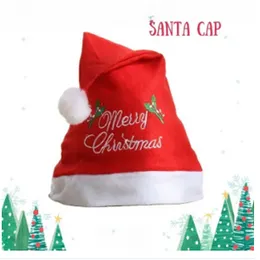 Adults Christmas Santa Hat Red Plush Cap One Size 38x28cm Holiday Party Wear, Premium Adult Santa Claus Hat