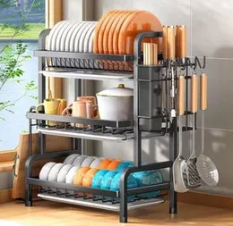Stainless Steel 3 Tier Multi-Function Drain Plate Rack