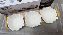 Dessert bowl with tray 3pcs
