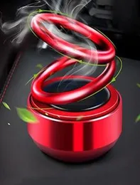 Solar Power Rotatable Red Colour Car Aroma With Air Freshener Perfume Car Dashboard Decoration Ornament