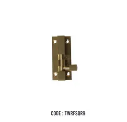 BRASS FLAT SQUARE TOWER BOLTS (SATIN) 3â³