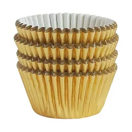 100pcs Gold Cupcake Baking Liners 11cm for Muffins & Cakes Durable and Non-Stick Premium Baking Cups